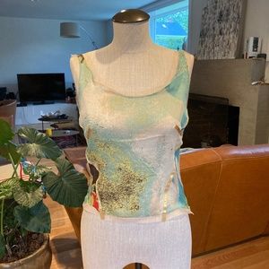 Christian Lacroix silk multicolor top